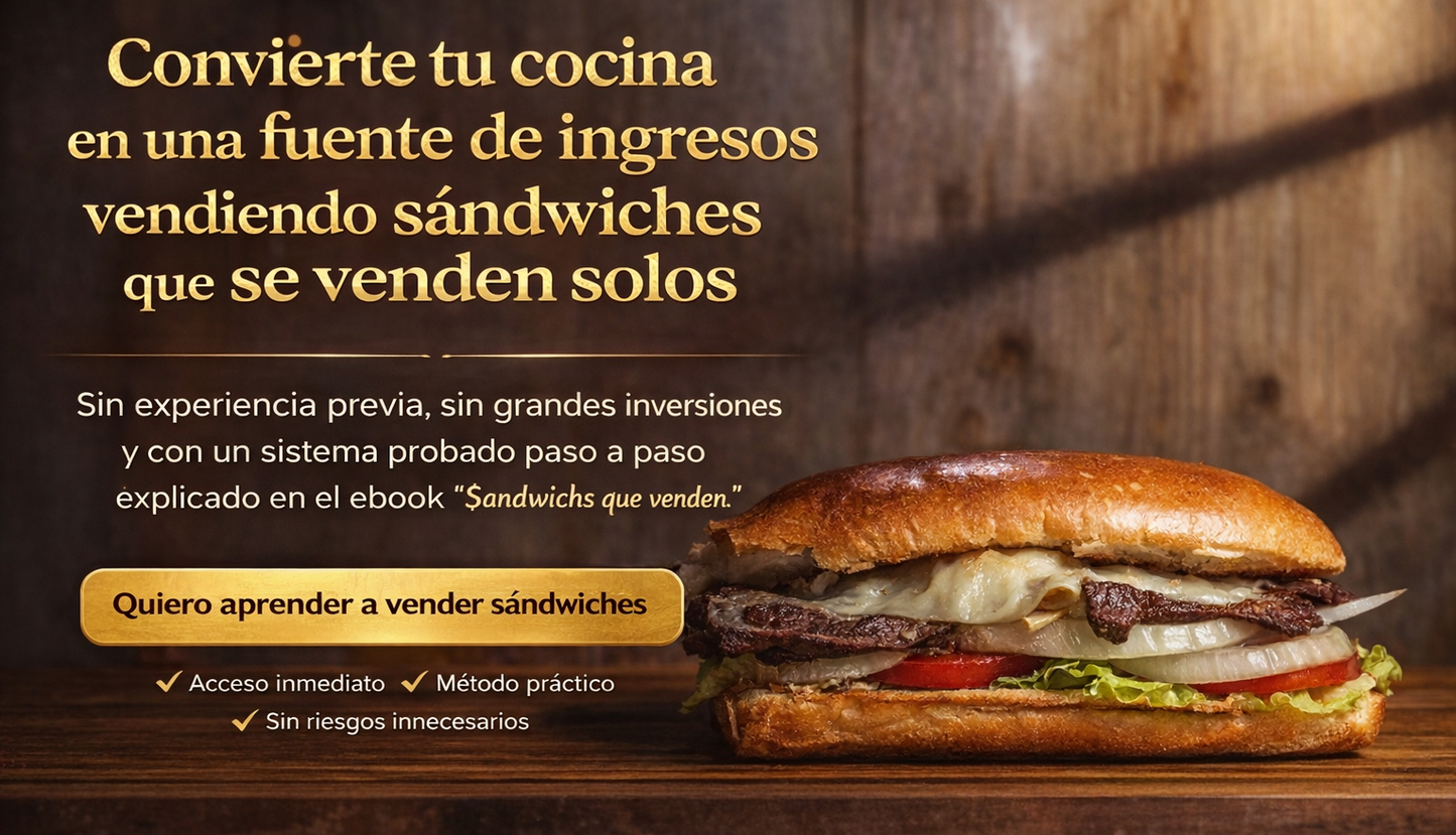 $ANDWICHES QUE VENDEN + 5 BONUS EXTRAS GRATIS