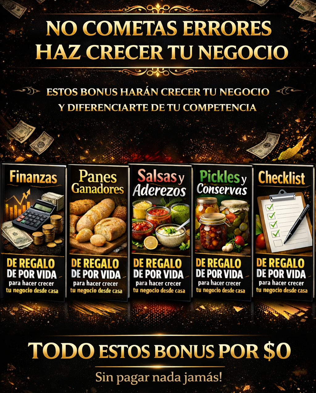 $ANDWICHES QUE VENDEN + 5 BONUS EXTRAS GRATIS